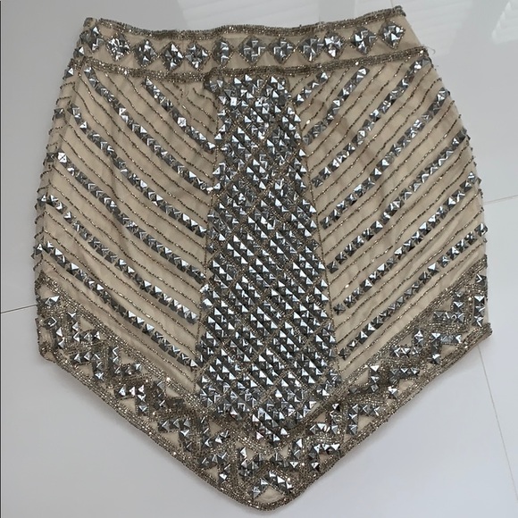 Peace + Love Embellished Sequin Triangle Skirt - Picture 2 of 6
